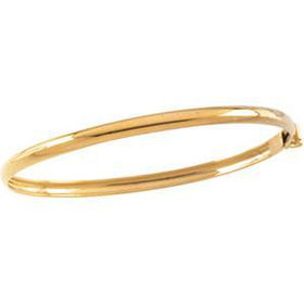 14K Yellow Gold Children's Polished Flex Bangle Braceletyellow 