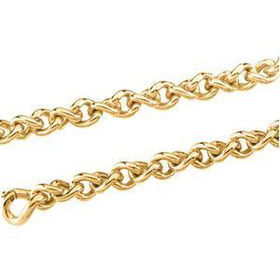 14K Yellow Gold Fancy Link Chain - 16 Inchesyellow 