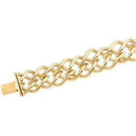 14K Yellow Gold Fancy Link Chain - 17 Inchesyellow 