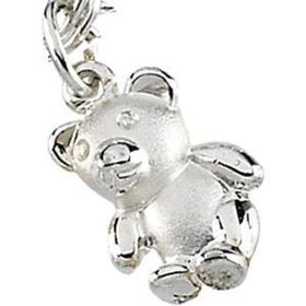 Sterling Silver Teddy Bear Charmsterling 