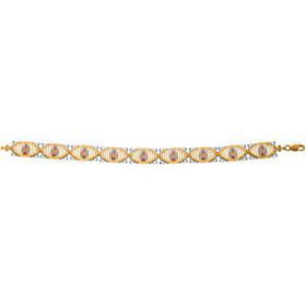 14K Yellow Gold Tricolor Our Lady Of Gudalupe Braceletyellow 