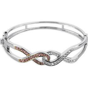 Sterling Silver & 14K Rose Gold Plated Breast Cancer Awareness "Survivor" Braceletsterling 