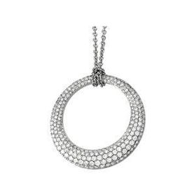 14K White Gold Diamond Necklacewhite 