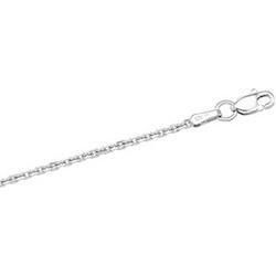 14K White Gold Diamond Cut Cable Chain - 16 incheswhite 