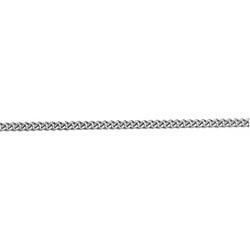 Sterling Silver Solid Curb Link Flat Chain - 24 inchessterling 