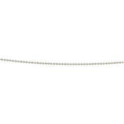 14K White Gold Solid Bead Chain - 16 incheswhite 