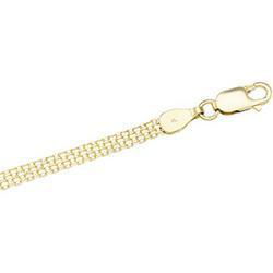 14K Yellow Gold Solid Bismark Chain - 18 inchesyellow 