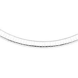 Sterling Silver Solid Domed Omega Chain - 16 inchessterling 