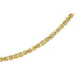 14K Yellow Gold Solid Byzantine Chain - 18 inchesyellow 