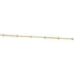 14K Yellow Gold Solid Beaded Curb Chain - 18 inchesyellow 