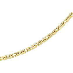 14K Yellow Gold Hollow Square Byzantine Chain - 18 inchesyellow 