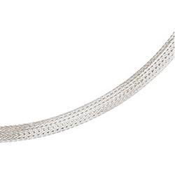 Sterling Silver Hollow Foxtail Mesh Chain - 16 inchessterling 