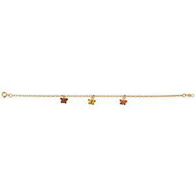 14K Yellow Gold Children's Enamel Butterfly Braceletyellow 