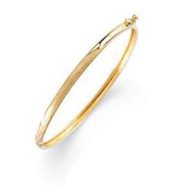 14K Yellow Gold Children's Flexible Bangle Braceletyellow 