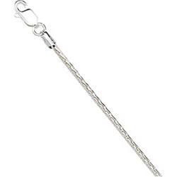 Sterling Silver Solid Diamond Cut Wheat Chain - 16 inchessterling 