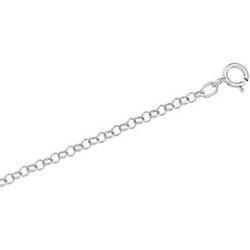 Platinum Hollow Rolo Chain - 16 inchesplatinum 