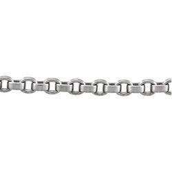 14K White Gold Oval Flat Link Chain - 17 incheswhite 