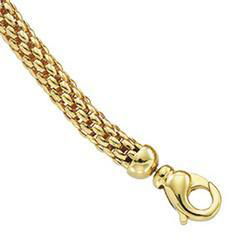 14K Yellow Gold Hollow Popcorn Chain - 17 inchesyellow 