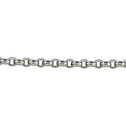 14K White Gold Oval Cable Chain - 16 incheswhite 