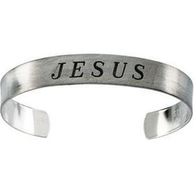 Sterling Silver Antiqued Jesus Cuff Braceletsterling 