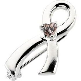 Sterling Silver Breast Cancer Awareness Broochsterling 