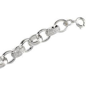 Sterling Silver Cubic Zirconia Bracelet - 7"sterling 