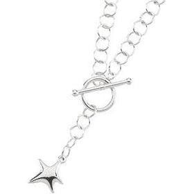 Sterling Silver Ring Chain With Starsterling 