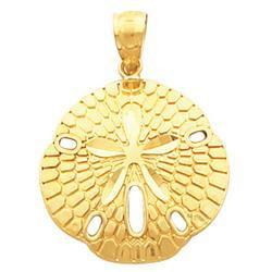 14K Yellow Gold Sand Dollar Pendantyellow 