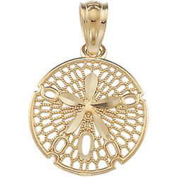 14K Yellow Gold Sand Dollar Pendantyellow 