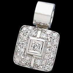 14K White Gold Pendant W/Diamondswhite 