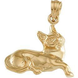 14K Yellow Gold Cat Pendantyellow 