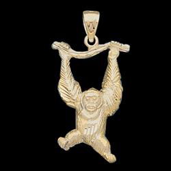 14K Yellow Gold Monkey Pendantyellow 