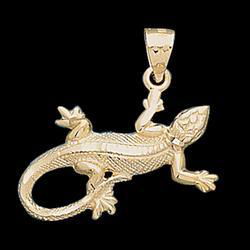 14K Yellow Gold Lizard Pendantyellow 