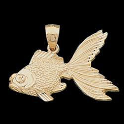 14K Yellow Gold Goldfish Pendantyellow 