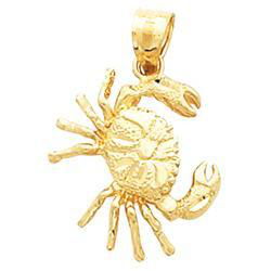 14K Yellow Gold Crab Pendantyellow 