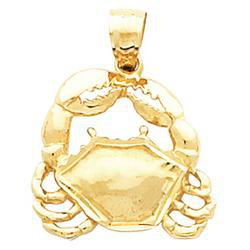 14K Yellow Gold Crab Pendantyellow 