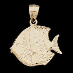 14K Yellow Gold Angelfish Pendantyellow 