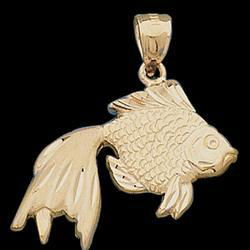 14K Yellow Gold Goldfish Pendantyellow 