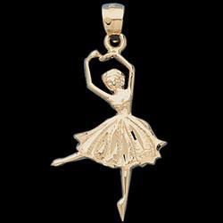 14K Yellow Gold Ballerina Pendantyellow 