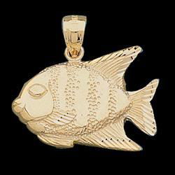 14K Yellow Gold Angelfish Pendantyellow 