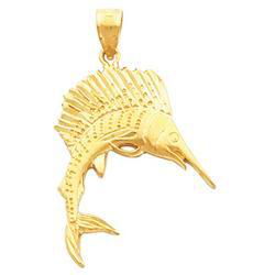 14K Yellow Gold Swordfish Pendantyellow 