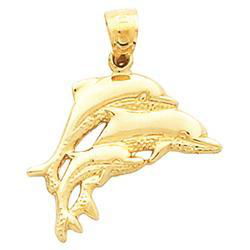 14K Yellow Gold Dolphin Pendantyellow 