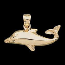 14K Yellow Gold Dolphin Pendantyellow 