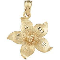 14K Yellow Gold Flower Pendantyellow 