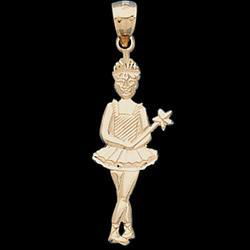 14K Yellow Gold Fairy Godmother Pendantyellow 