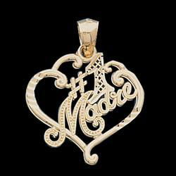 14K Yellow Gold #1 Madre Heart Pendantyellow 