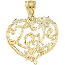 14K Yellow Gold Love Heart Pendantyellow 