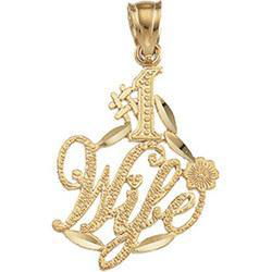 14K Yellow Gold #1 Wife Pendantyellow 