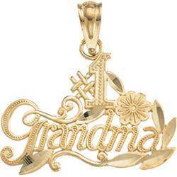 14K Yellow Gold #1 Grandma Pendantyellow 