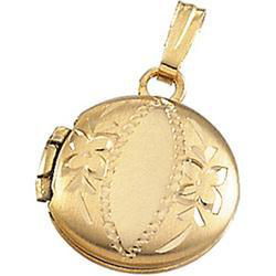 14K Yellow Gold Round Shaped Locketyellow 